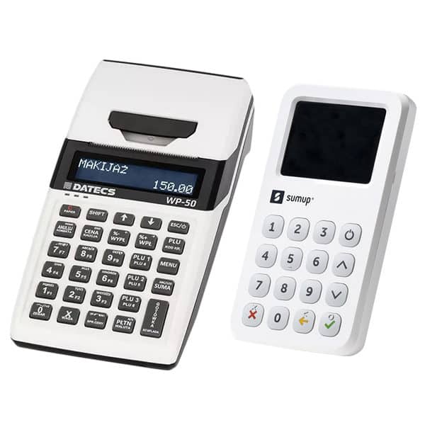Zestaw kasa fiskalna online Datecs WP-50 GPRS/WIFI biała + Terminal płatniczy SumUp 3G